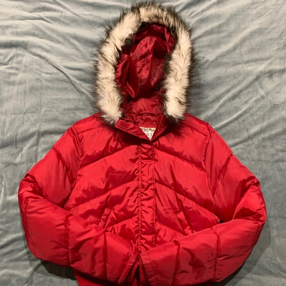 Youth Red Puffer Jacket